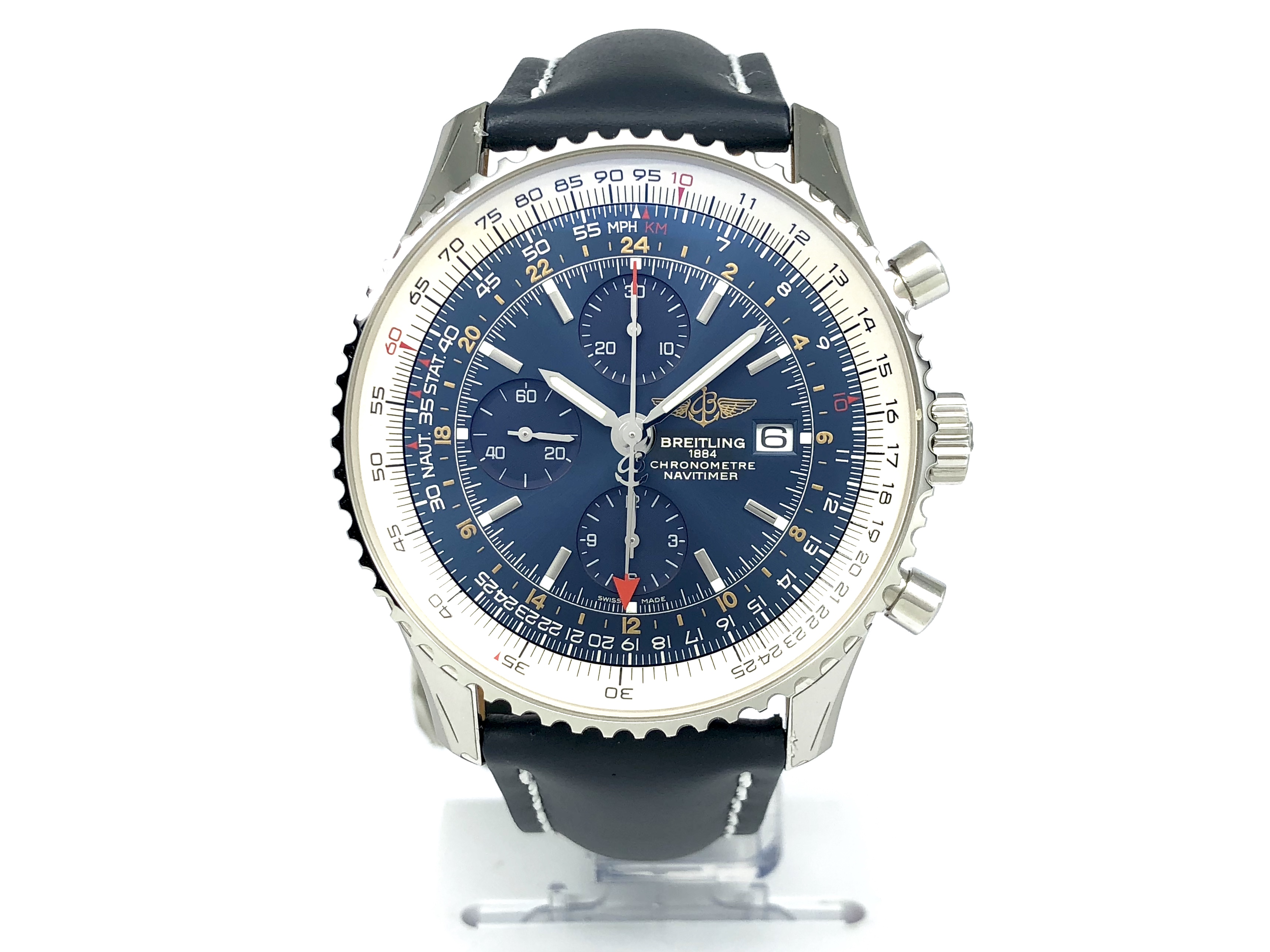 breitling navitimer blue face